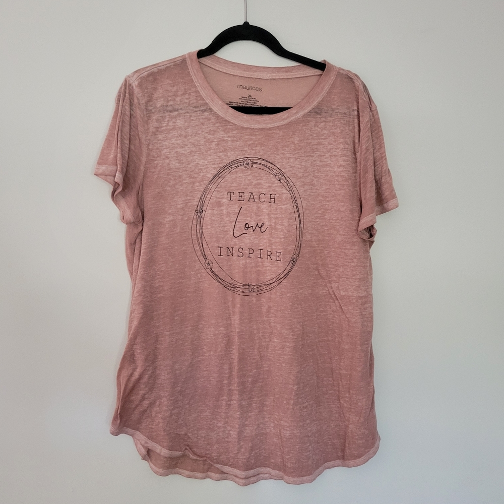 Teach love inspire maurices shirt blush teacher shirt